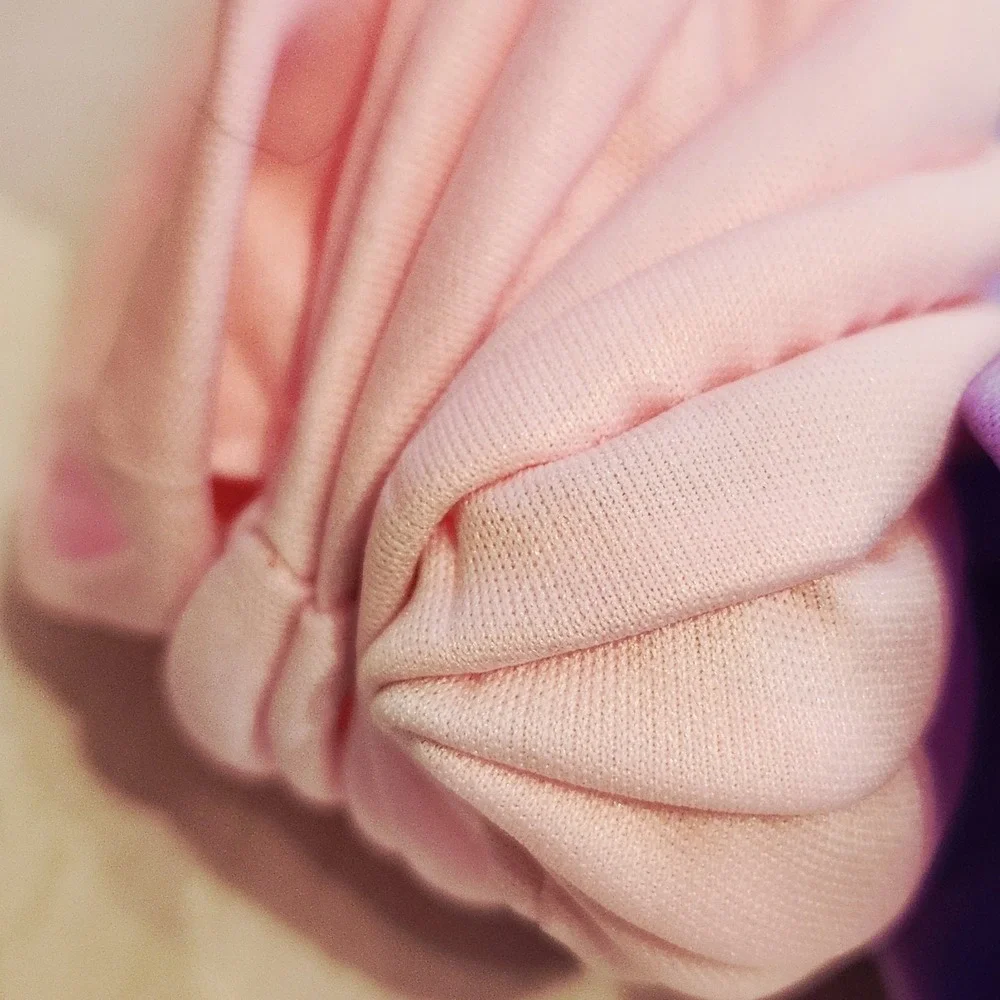 Set of 6 Crinkle Twist Ribbed Turban Headwraps Chemo Caps Polyester Accessory